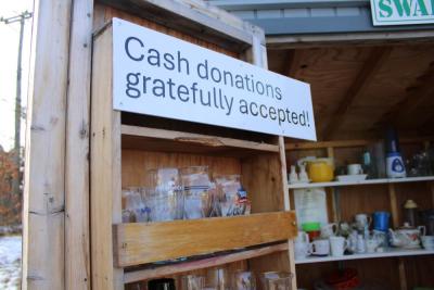 The swap shed that holds household items. 
