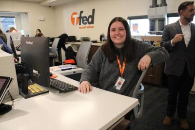 Elizabeth Griffith making sure everything makes cents for the patrons.