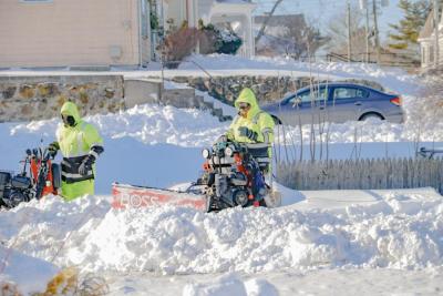 Municipal Maintenance clearing out Main Street in late January 2026. File photo 
