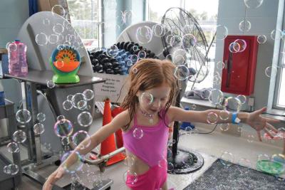 Dancing through the bubbles!