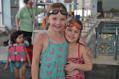 Erin, 6.5, and Lily, 6, pose for a photo. 