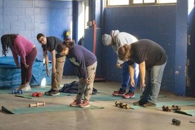 Stretching is important to prepare for the lifting.