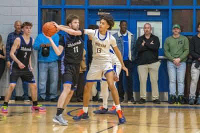 Coleman Brito snags the ball. 