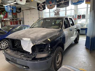 Students sanded down the low-milage vehicle. Photo source: Wareham Police Department