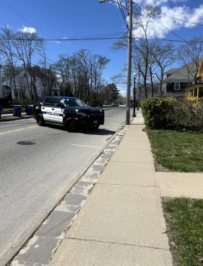The portion of Main Street blocked off my Wareham Police. Photos by Brandy Muz