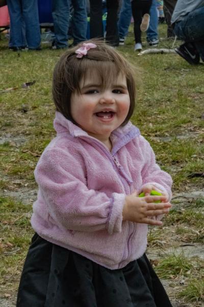 Gianna Greenleaf is all smiles with her find.