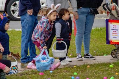 Hailey Hall takes her mark. 