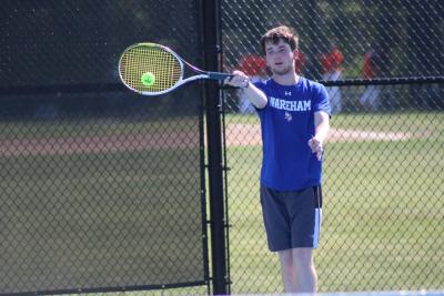 Landon Stewart serving up a shot.