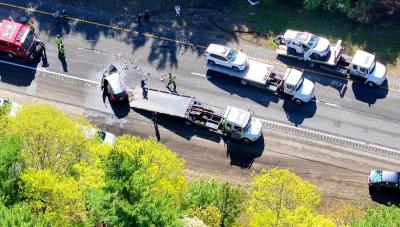 The early morning accident on Sunday. Photo source: David Curran