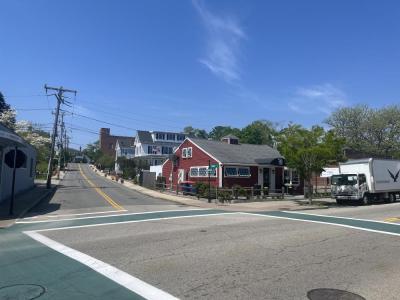 Pour Farm with the Wareham Village Funeral Home behind it.