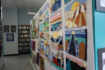 Walls of art were displayed at the high school on Thursday, May 21