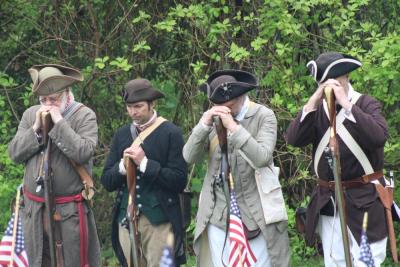 Rested arms from the minutemen. 