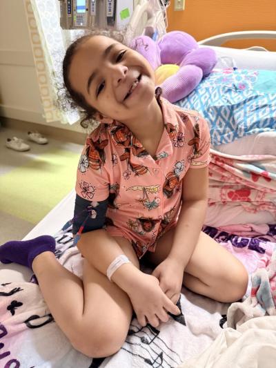 Mia at hospital 