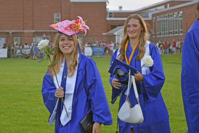 Nina Roche and Sienna Cabe smile for a photo. 