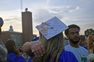 A decorated cap. 