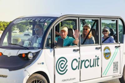 Town officials take a ride through Onset.