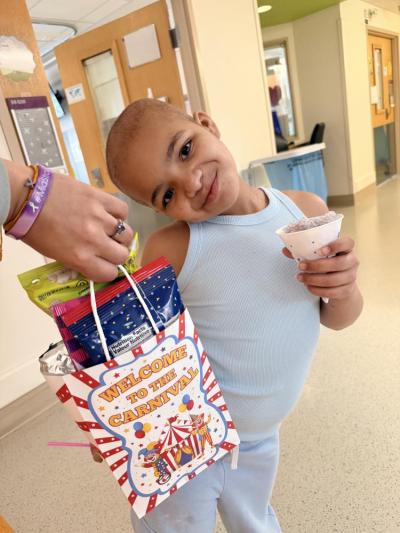 Mia attends the sixth floor’s carnival at the Children’s Hospital. Photo source: Briana Lunetta