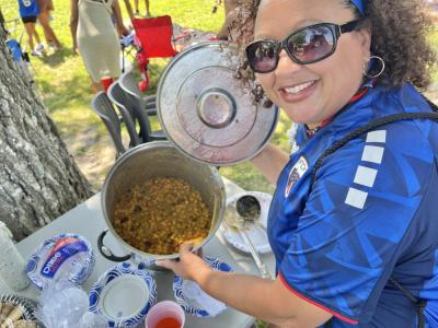 Melissa Nascimento cooked cachupa for the festival. Photo by Christian Uva
