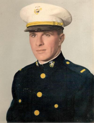 Brogioli in his Marines uniform.