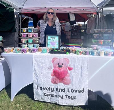 Lauren Liljegren makes sensory buckets for children.