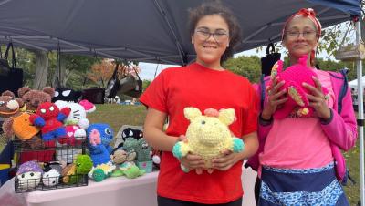  Zakia Paschal, owner of Kia's Crochet Creations, sold her handmade animals. 