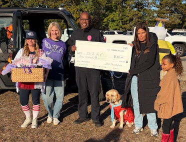 The Jaiden Kamryn Andrews Scholarship Foundation presented a donation to the DARE program.