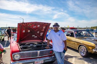 A contestant shows off his car at the 2025 festival's car show. File photo