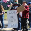 For some, foul language is the way to go during a protest.