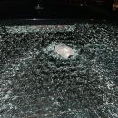 The impact hole made by the quahog.