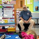 Veteran Sgt. Manuel Soares visited Smith Mills Christian Preschool & Kindergarten