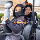 The Wareham Mites' Ryder Ahlgren shows off the teams recent Super Bowl win. 