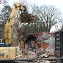 Not much remained within the restaurant before the walls came down.