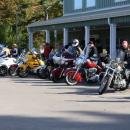 Riders gathered outside the pantry ready for their trip. Photo source: Damien's Food Pantr
