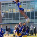 Wareham Cheer brings spirits up during halftime.