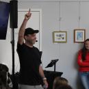 Freeze! DJ Ooch directs a game of freeze dance.