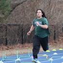 Chris Perrotta barrels down the track.