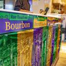 New Orleans decorations at the front counter.