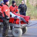 The dolphins were loaded onto a soft mat and transported by a team from International Fund for Animal Welfare. Photos by Brandy Muz