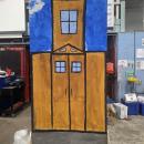 The school, painted by students.