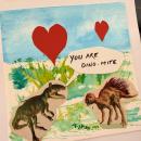 Some cards were punny in nature.