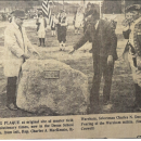 A newspaper clipping from when the plaque was erected. Photo source: Howie Smith
