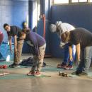 Stretching is important to prepare for the lifting.