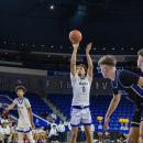 Amare Rose goes for the free-throw.