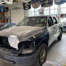 Students sanded down the low-milage vehicle. Photo source: Wareham Police Department