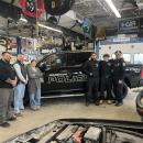 From the left, Instructor Kevin Salsman, Wareham PD LT. Bryan Whalen, student and Wareham resident Willow Tellier, student and Wareham resident Juan Rosario-Zamora, student and Wareham resident Aidan Ventura along with Wareham Police Chief Walter Correia. Photo source: Upper Cape Tech