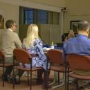 Dan Sylvestre, Sara Russo and Scott Paladino at the Thursday, April 2 meeting. Photo by Brandy Muz