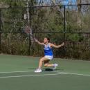 Jooly Salem runs toward the net. 