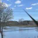 The smoke visible across Wareham River.