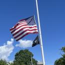 The American Flag outside of Town Hall. Photo by Brandy Muz