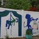 Tape Art is a Providence, Rhode Island-based creative duo who with schools and other organizations to create tape murals.